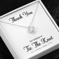 To My Bridesmaid Gift - Thank You For helping Us Tie The Knot - Love Knot Necklace #e74