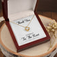 To My Bridesmaid Gift - Thank You For helping Us Tie The Knot - Love Knot Necklace #e74