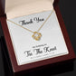 To My Bridesmaid Gift - Thank You For helping Us Tie The Knot - Love Knot Necklace #e74