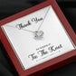 To My Bridesmaid Gift - Thank You For helping Us Tie The Knot - Love Knot Necklace #e74