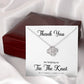 To My Bridesmaid Gift - Thank You For helping Us Tie The Knot - Love Knot Necklace #e74