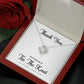 To My Bridesmaid Gift - Thank You For helping Us Tie The Knot - Love Knot Necklace #e74