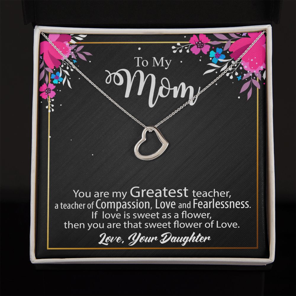 To My Mom Necklace Gift - Delicate Heart #e135