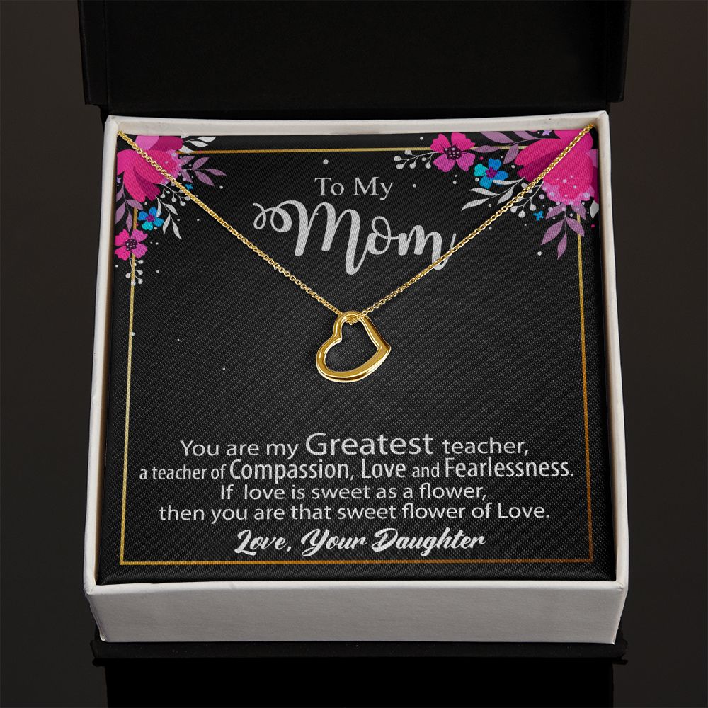 To My Mom Necklace Gift - Delicate Heart #e135