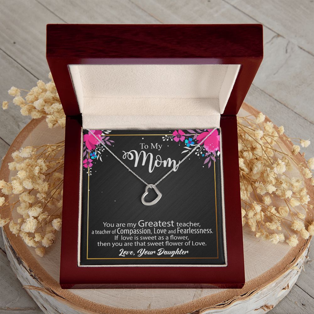 To My Mom Necklace Gift - Delicate Heart #e135