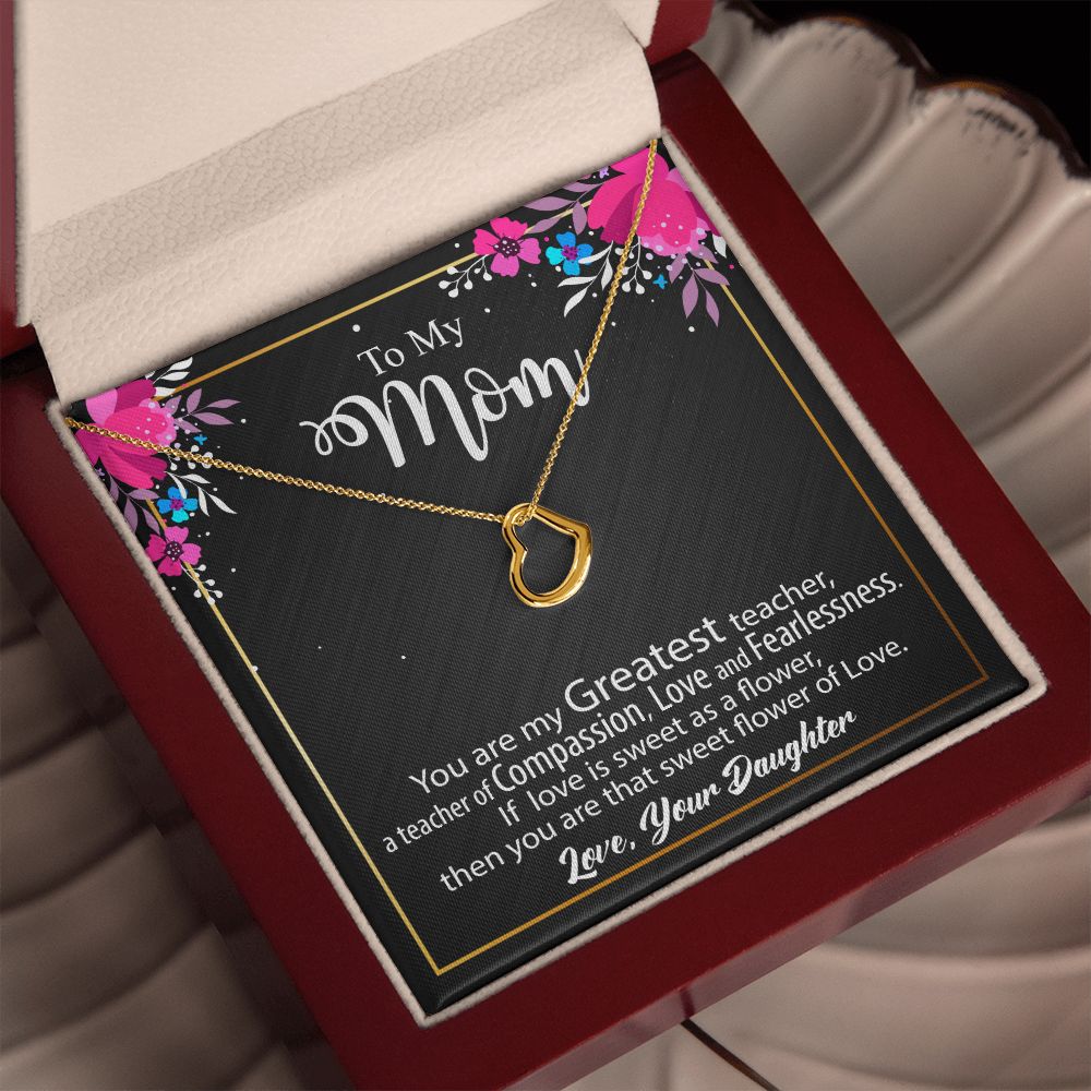 To My Mom Necklace Gift - Delicate Heart #e135