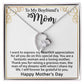 Gift For Boyfriend's Mom - To My Boyfriend's Mom Necklace, Mother's Day Birthday Ideas, Forever Love Jewelry Message Card For BF's Mother #e262