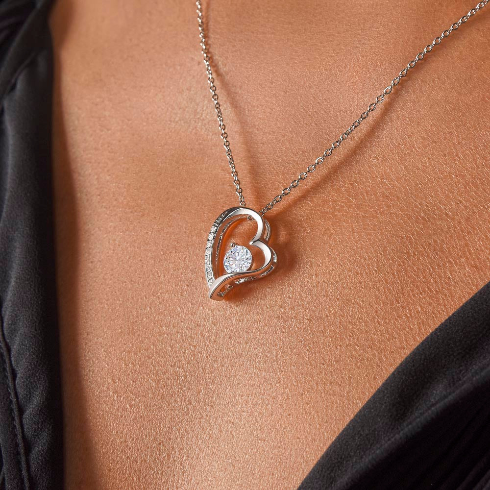 Personalized To My Daughter Forever Love Necklace From Mom- Merry Christmas #e198