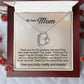 Mom Necklace: To My Mom Presents, Mother's Day Birthday Gift Ideas From Daughter & Son, Poem Message Card Forever Love Pendant Jewelry