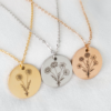 Birth Flower Necklace - Birth Flower Bouquet Necklace - Jewelry Inns