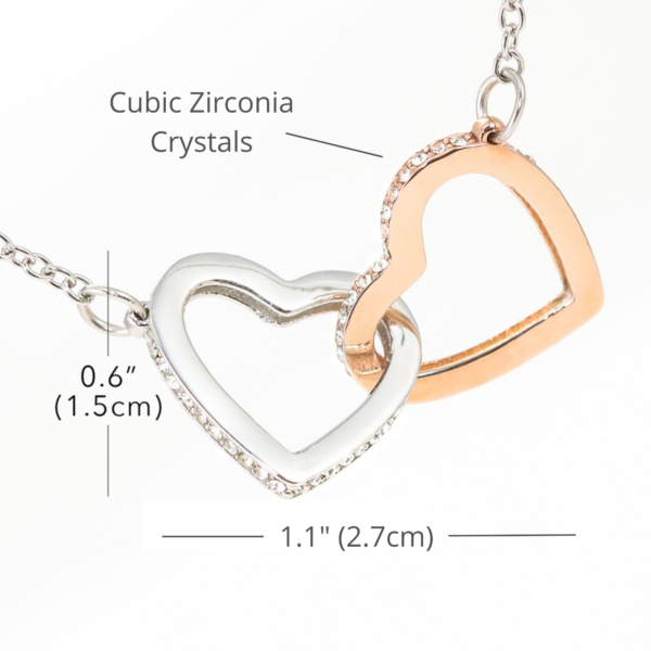 To My Granddaughter - I've loved you since before you were born - Interlocking Heart Necklace #e65 - Image 11