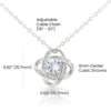 Women's Love Knot Necklace - Message Card Jewelry - Jewelry Inns