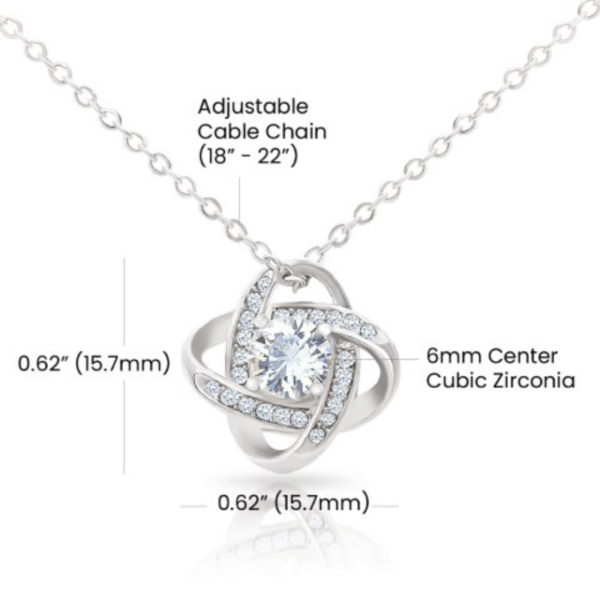 To My Daughter Love Knot Necklace Gift From Mom - Always heart to heart #e40 - Image 10