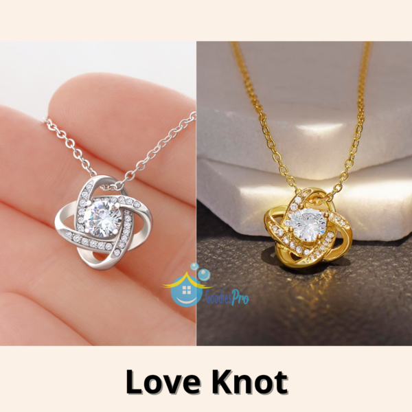 To My Daughter Love Knot Necklace Gift From Mom - Always heart to heart #e40 - Image 2