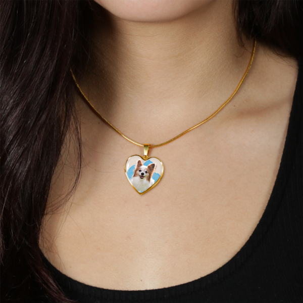 Personalized Dog Mom Engraving Necklace - Luxury Heart Necklace #e51 - Image 10