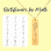 Name Bar Necklace - Name Birth Flower Necklace - Jewelry Inns