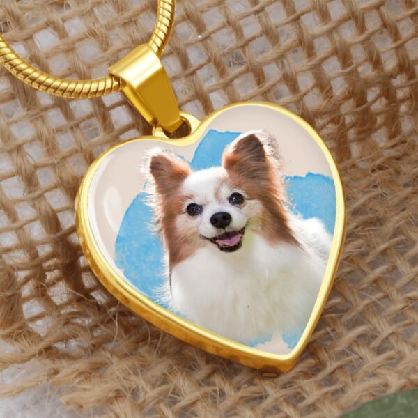 Personalized Dog Mom Engraving Necklace - Luxury Heart Necklace #e51 - Image 8