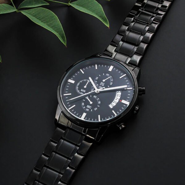 Personalized Boyfriend Chronograph Watch Gift - Two hearts one love - #e187 - Image 14