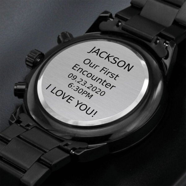 Personalized Groom Watch Gift From Bride - Our First Encounter #e89 - Image 3
