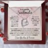 Soulmate Necklace Gift For Wife Girlfriend Valentine's Day Birthday Anniversary Christmas Presnet Love Quote Message Card Forever Love Pendant Jewelry Gifts For Her
