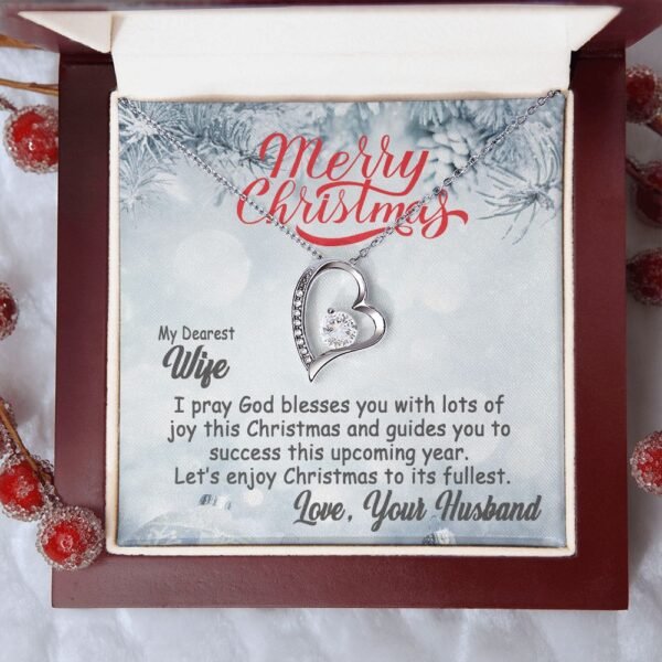 Personalized To My Wife Forever Love Necklace From Husband- Merry Christmas #e200 - Image 10