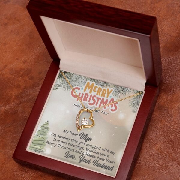 Personalized To My Wife Forever Love Necklace From Husband- Merry Christmas gift wrapped with my love #e201 - Image 10