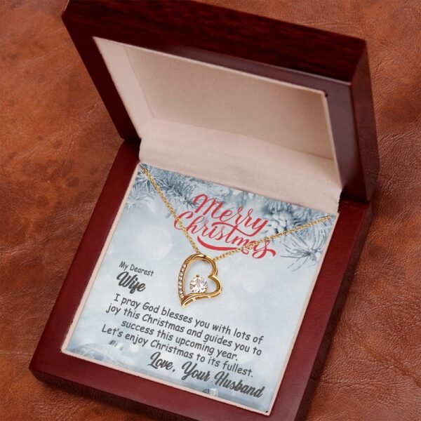 Personalized To My Wife Forever Love Necklace From Husband- Merry Christmas #e200 - Image 11