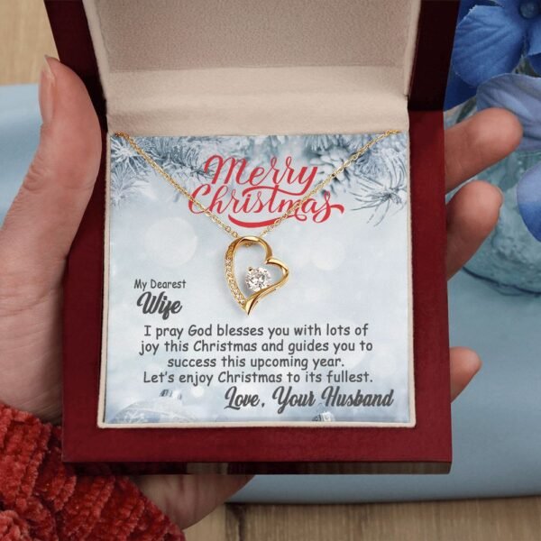 Personalized To My Wife Forever Love Necklace From Husband- Merry Christmas #e200 - Image 12