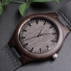 The Best Gift For Dad: Personalized Engraved Wood Watch To My Dad Gift on Birthday, Father’s Day, Wedding, Christmas, Custom Message Sandalwood Present For Men.