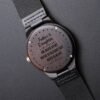 The Best Gift For Dad: Personalized Engraved Wood Watch To My Dad Gift on Birthday, Father’s Day, Wedding, Christmas, Custom Message Sandalwood Present For Men.
