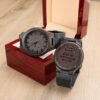 The Best Gift For Dad: Personalized Engraved Wood Watch To My Dad Gift on Birthday, Father’s Day, Wedding, Christmas, Custom Message Sandalwood Present For Men.