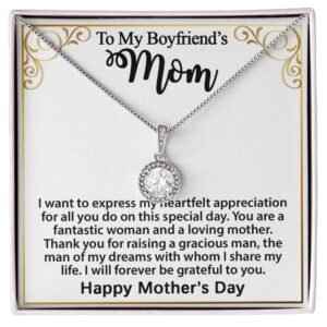 Gifts for Boyfriend's Mom, To My Boyfriends Mom Necklace Gifts, Mother's Day Gift Birthday Christmas Ideas For BF's Mom, Eternal Hope Pendants #e273