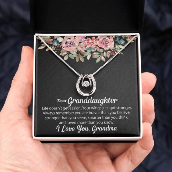 Personalized To My Granddaughter Necklace Gift From Grandma - Lucky In Love #e104 - Image 6