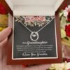 Personalized To My Granddaughter Necklace Gift From Grandma, Poem Message Jewelry Card, Granddaughter Birthday Gift, Christmas Gift For Her
