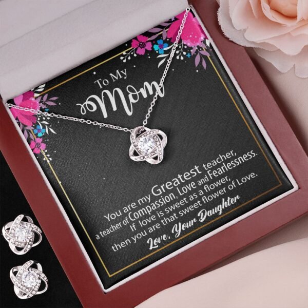 To My Mom Gift - Love Knot Earrings & Necklace Set #e131 - Image 7