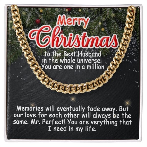 Personalized To My Husband Cuban Link Chain 5mm Necklace - Merry Christmas #e191 - Image 7