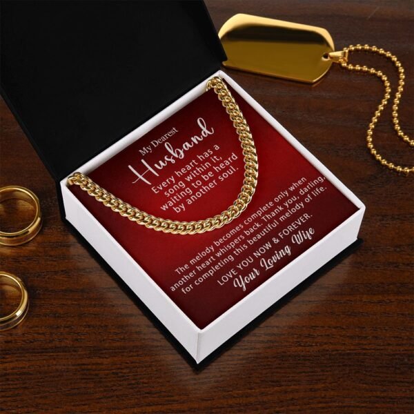 To My Husband Cuban Link Chain - Beautiful melody of life #e213 - Image 13