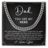 Best Gift Ideas For Father: Men K Gold Cuban Link Chain Necklace Gift For Dad, Father's Day Birthday Christmas Papa Gift Idea Message Card Jewelry From Daughter And Son