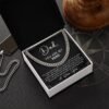 Best Gift Ideas For Father: Men K Gold Cuban Link Chain Necklace Gift For Dad, Father's Day Birthday Christmas Papa Gift Idea Message Card Jewelry From Daughter And Son