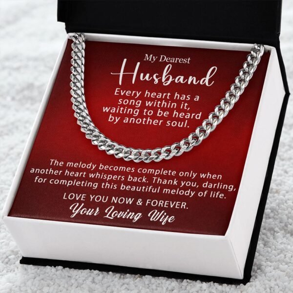 To My Husband Cuban Link Chain - Beautiful melody of life #e213 - Image 8