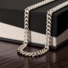 Best Gift Ideas For Father: Men K Gold Cuban Link Chain Necklace Gift For Dad, Father's Day Birthday Christmas Papa Gift Idea Message Card Jewelry From Daughter And Son