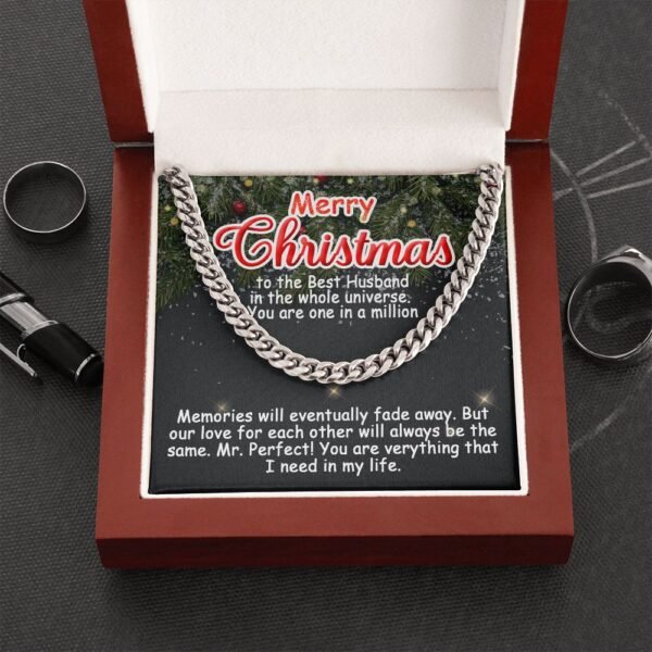 Personalized To My Husband Cuban Link Chain 5mm Necklace - Merry Christmas #e191 - Image 10