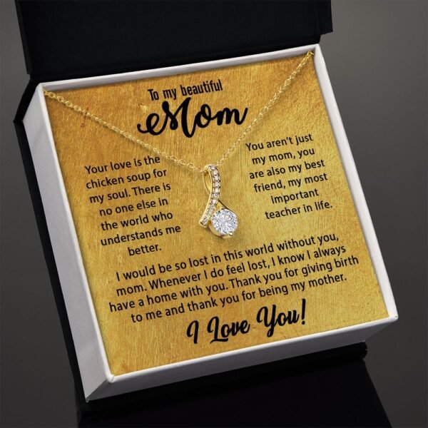 Mom Gifts - Mother's Day Gift Ideas For Women, To My Mom Necklace Form Daughter & Son, Best Birthday Christmas Valentines Day For New Mothers, Message Card Jewelry Pendants #e237 - Image 6