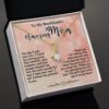 Gifts for Boyfriend's Mom: To My Boyfriend's Mom Necklace, Mother's Day & Birthday Ideas, Message Card Alluring Beauty Present For BF’s Mother. Matched with a thoughtful message card.