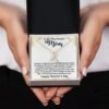 Gifts for Boyfriend's Mom: To My Boyfriend’s Mom Necklace, a perfect necklace for a meaningful Mother's Day or birthday present for your boyfriend's mom. Matched with a thoughtful message card.