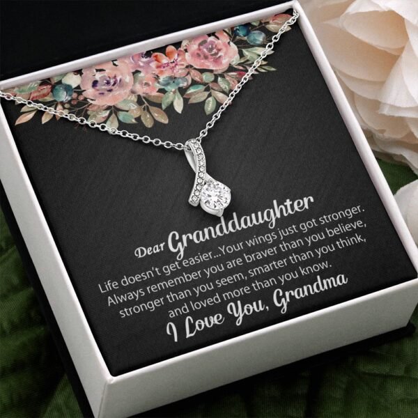 Personalized To My Granddaughter Necklace Gift From Grandma - Alluring Beauty #e101 - Image 10