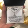 Gifts for Boyfriend's Mom: To My Boyfriend’s Mom Necklace, a perfect necklace for a meaningful Mother's Day or birthday present for your boyfriend's mom. Matched with a thoughtful message card.