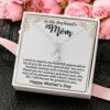 Gifts for Boyfriend's Mom: To My Boyfriend’s Mom Necklace, a perfect necklace for a meaningful Mother's Day or birthday present for your boyfriend's mom. Matched with a thoughtful message card.