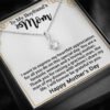 Gifts for Boyfriend's Mom: To My Boyfriend’s Mom Necklace, a perfect necklace for a meaningful Mother's Day or birthday present for your boyfriend's mom. Matched with a thoughtful message card.