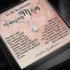 Gifts for Boyfriend's Mom: To My Boyfriend's Mom Necklace, Mother's Day & Birthday Ideas, Message Card Alluring Beauty Present For BF’s Mother. Matched with a thoughtful message card.